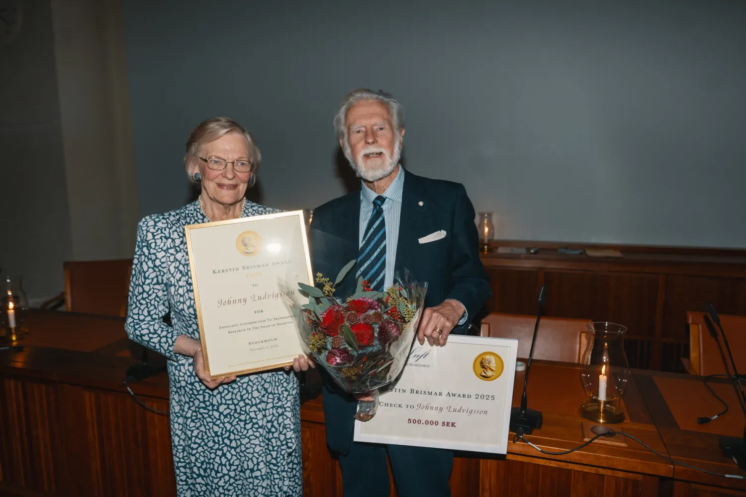 Kerstin Brismar och Johnny Ludvigsson, Kerstin Brismar Award 2025