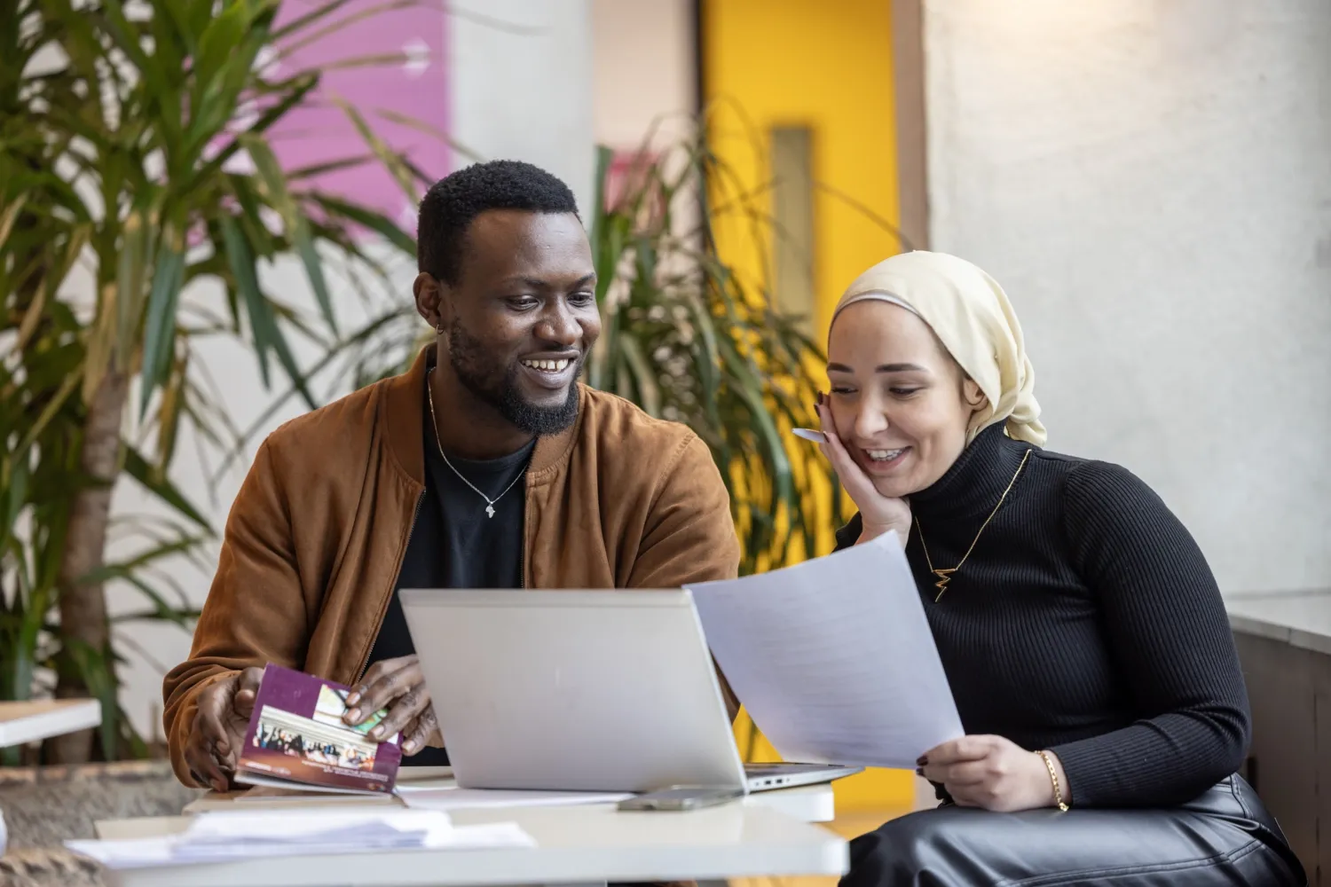 People interacting in the Widerströmska building