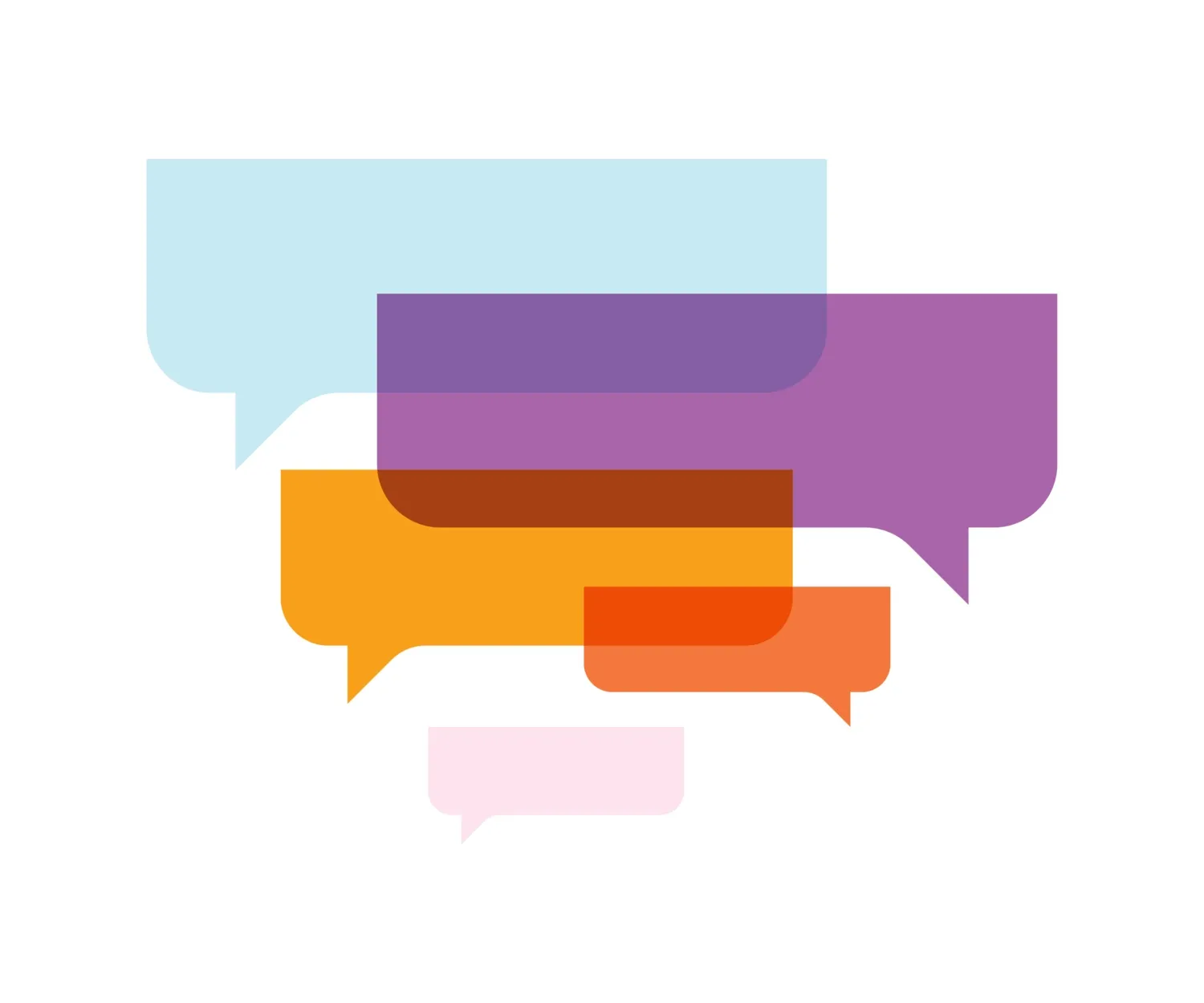 pratbubblor i olika färger