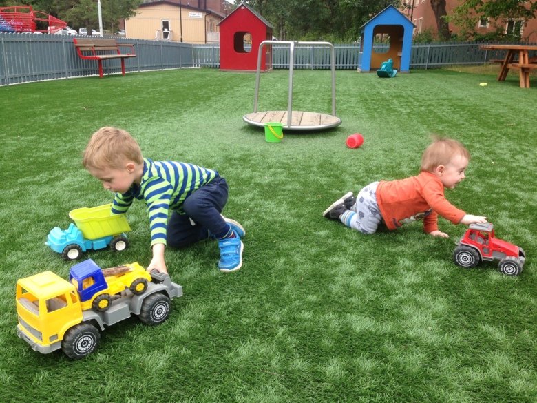 Children playing outdoors