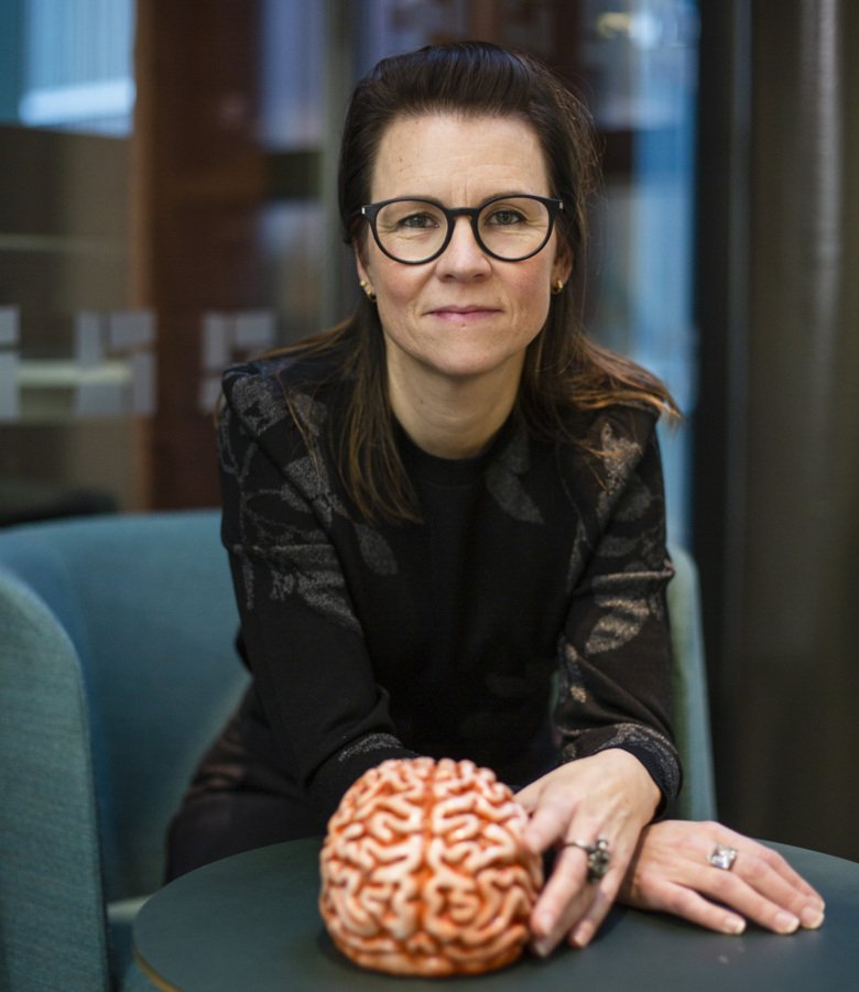 Porträtt av Marie Carlén, forskare vid institutionen för klinisk neurovetenskap. Foto: Martin Stenmark.