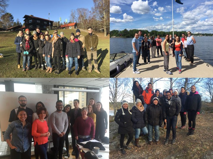 group photos Camilla Svensson group at research retreats