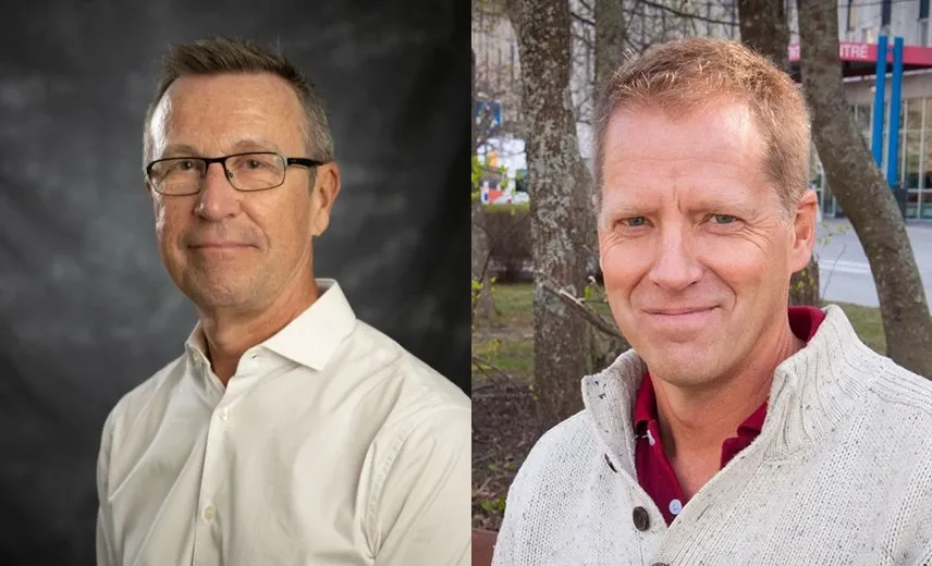 Two portrait photos together.