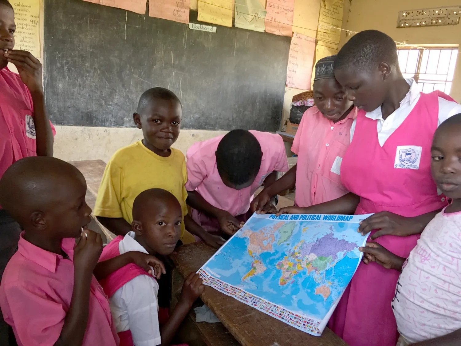 Children at the Lakeside Junior Academy Kasensero, Uganda