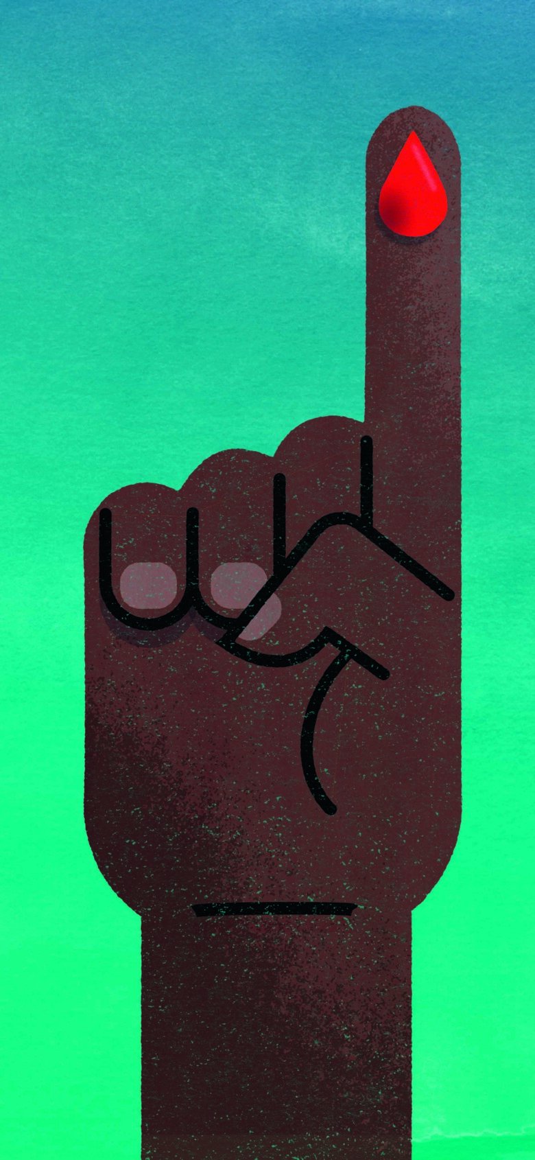 Genre illustrations of different aspects of diabetes.