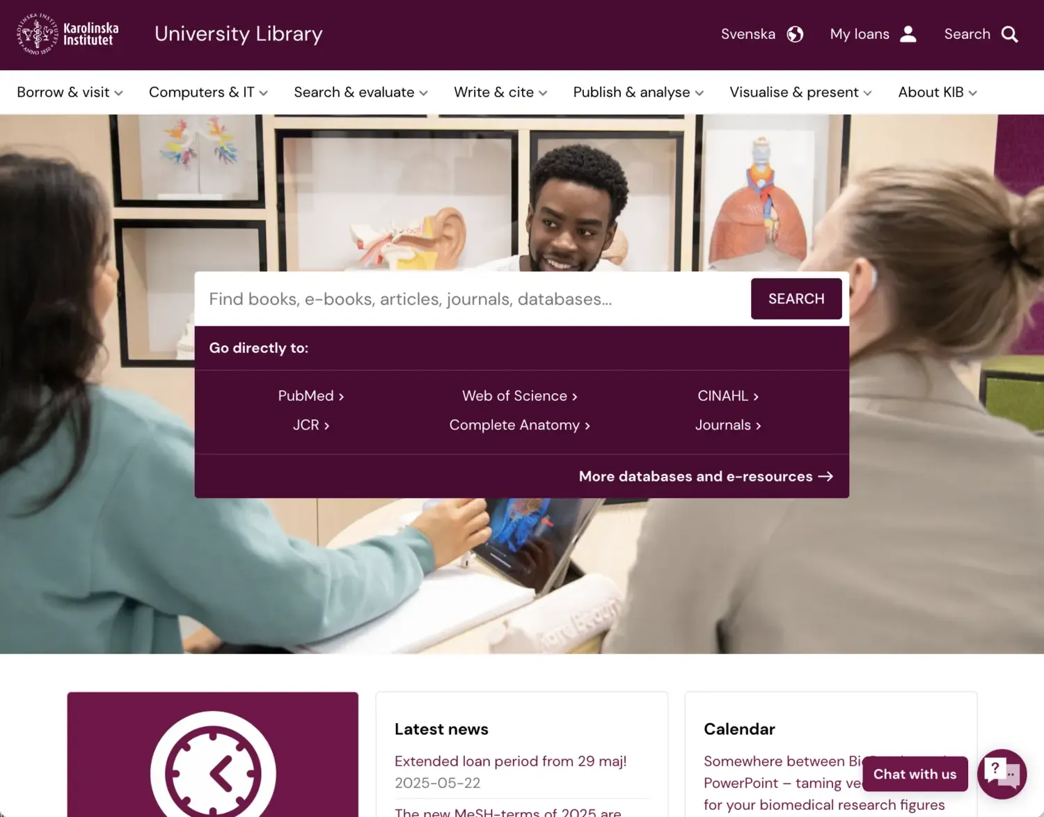 Screenshot kib.ki.se