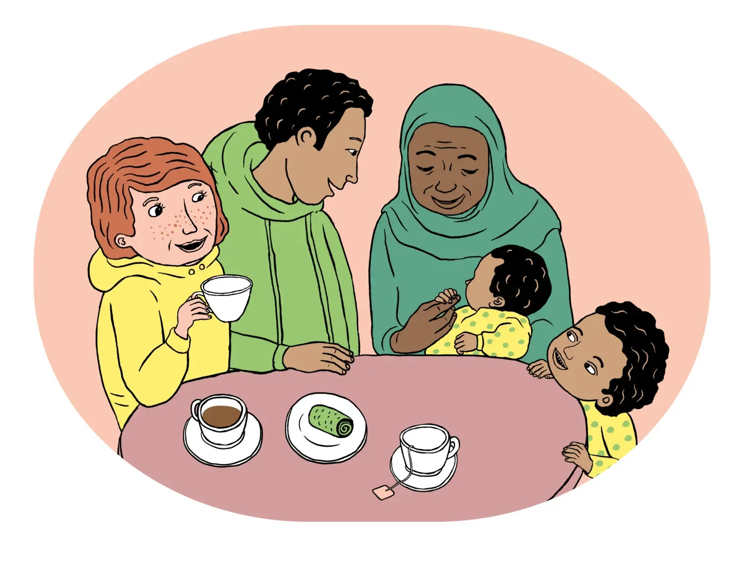 Illustration för hembesöksprogrammet