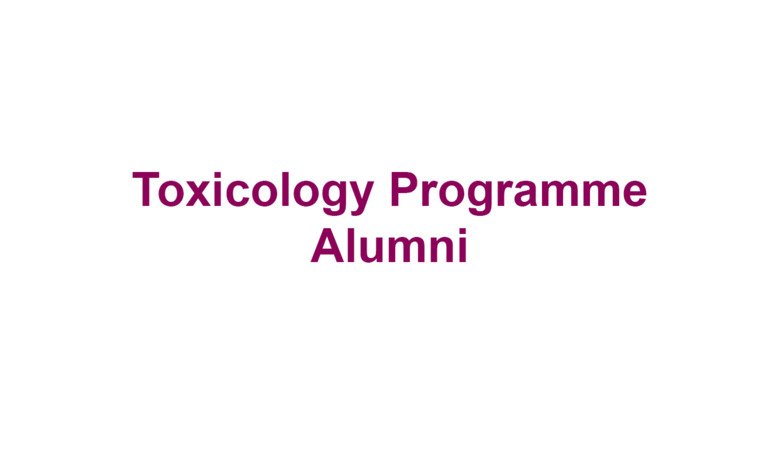 Toxicology Programme alumni network logo
