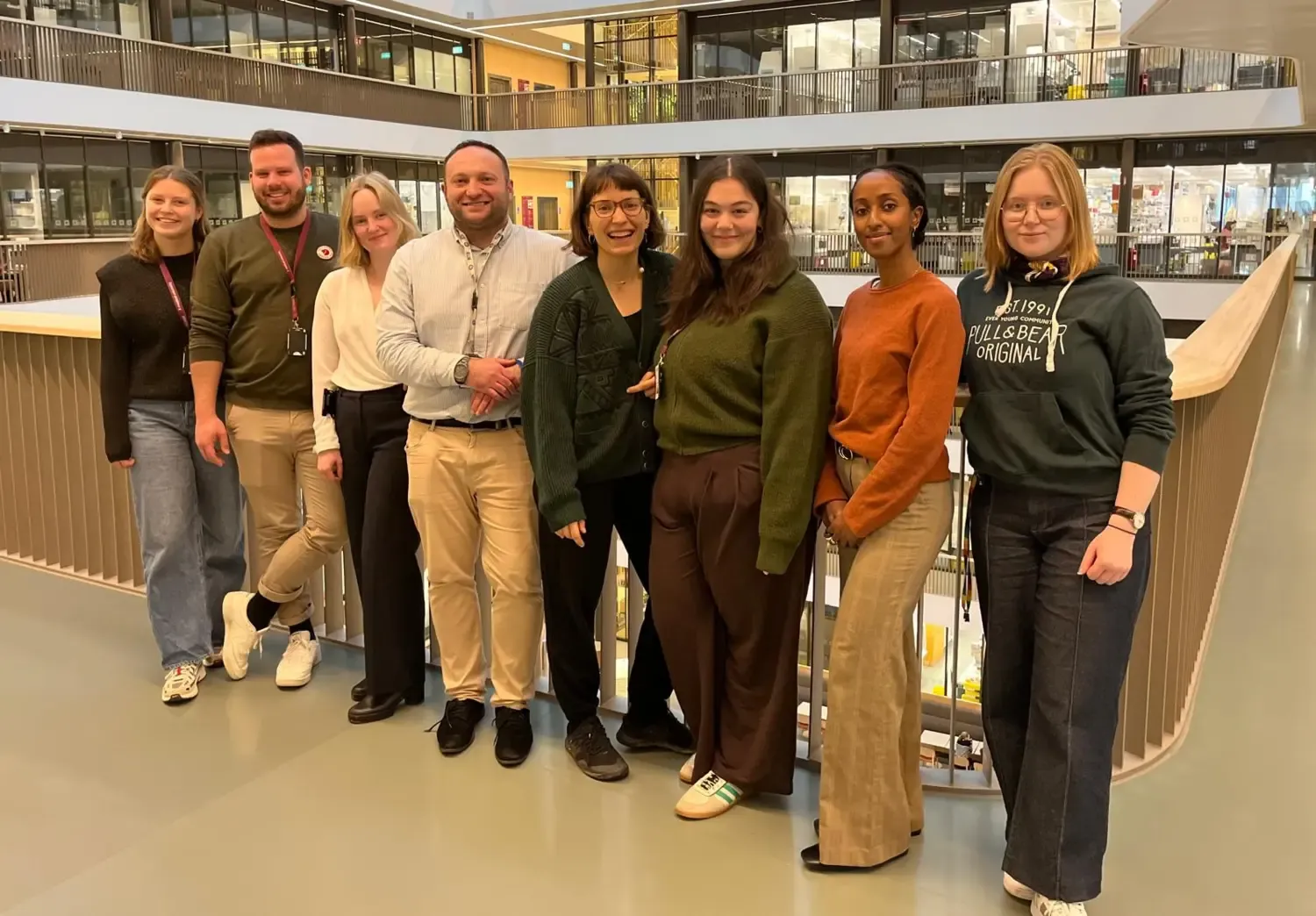 group picture of the members in Federico Iovino's research group, fall 2025.